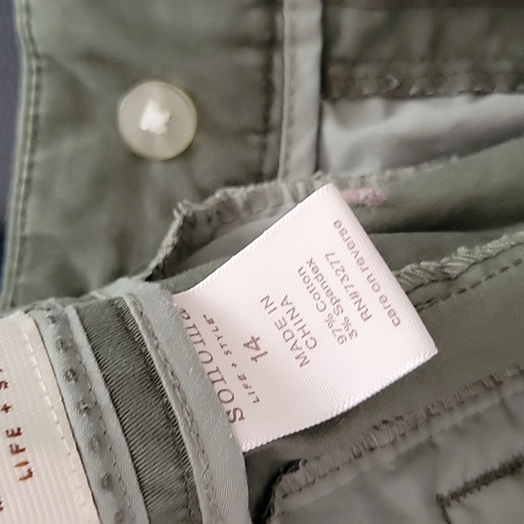 Sonoma Capris Sz 14 Olive Green - Picture 5 of 5